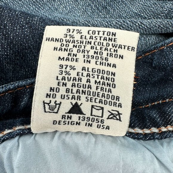 Grace In LA Womens Blue Bling Flap Pocket Low Rise Cropped Straight Leg Jeans 30 - Picture 10 of 10